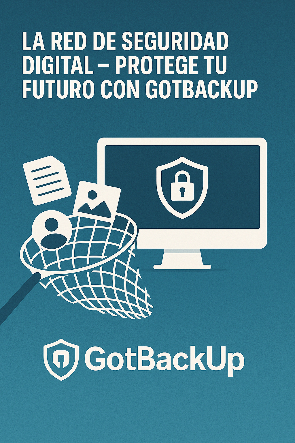 Red digital futurista que ilustra la protección de datos y las oportunidades de ingresos online con GotBackUp.