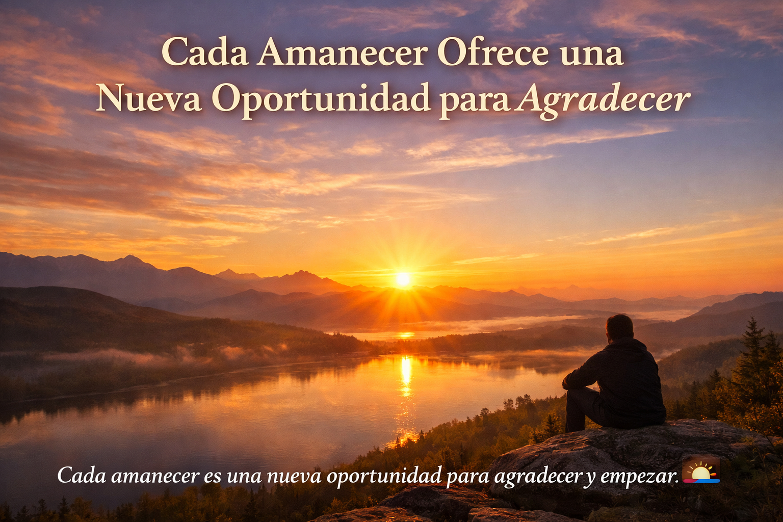 Amanecer hermoso simbolizando gratitud y nuevos comienzos