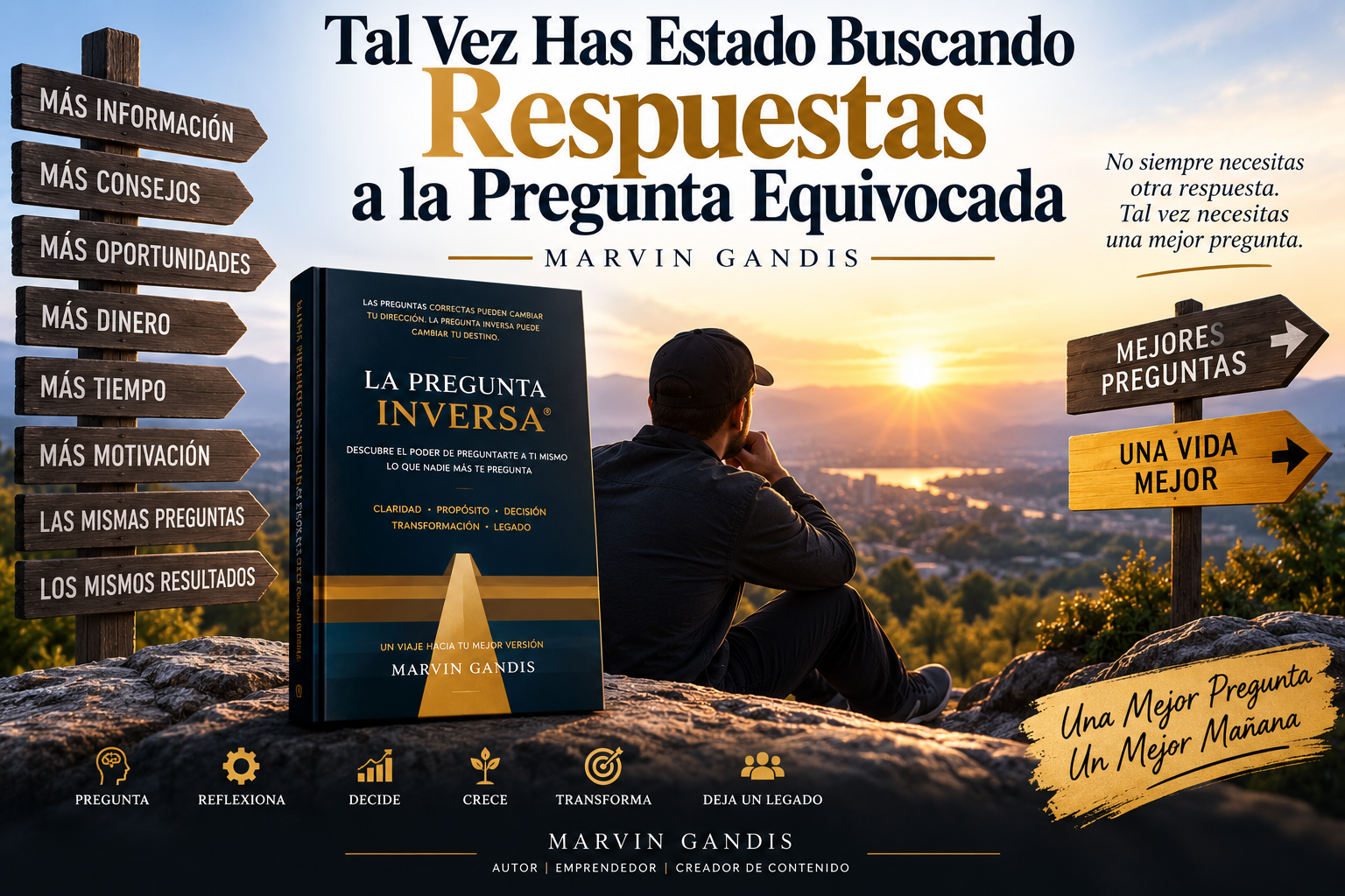 Imagen de Tal Vez Has Estado Buscando Respuestas a la Pregunta Equivocada, reflexión de Marvin Gandis inspirada en La Pregunta Inversa.